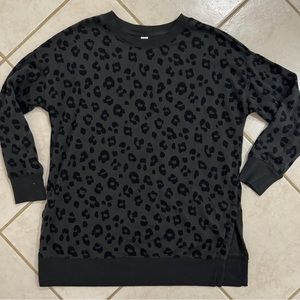 NWOT Black cheetah print sweatshirt from Old Navy